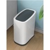CMLLING 12 Liter Rectangular Plastic Trash Can Wastebasket, Slim Wastebasket