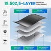 Maxztill RV Awning Fabric Replacement 16FT(Fabric 15'2") Black Fade