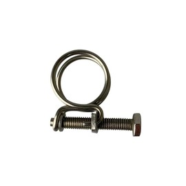 Stainless Steel Double Wire Hose Clips 35-40mm Pond Pipe Screw Tight Koi Fish Fitting Filter Pump Clamp x4