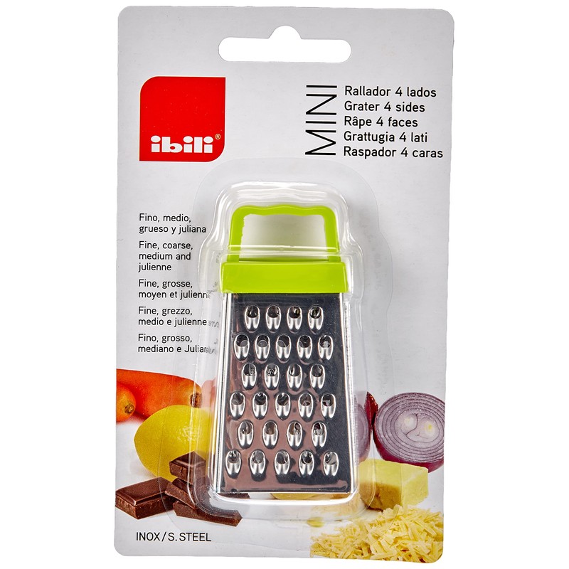 IBILI 756650 Mini Four-Way Grater, Green/Silver, 3.5 x 3 x
