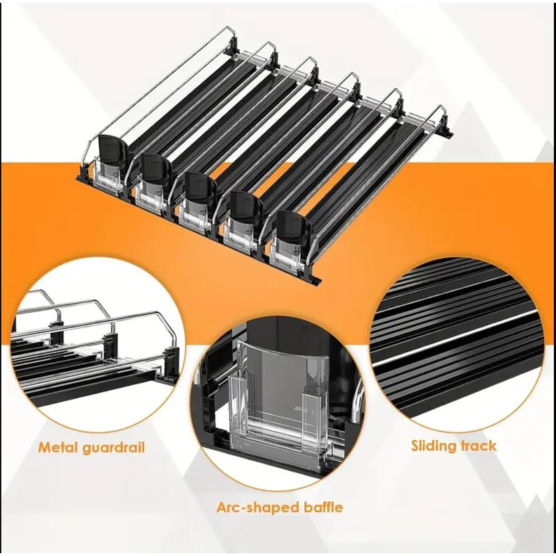 Soda Can Dispenser for Refrigerator, Automatic Drink Dispenser That Accommodates