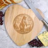 'Standing Bear' Wooden Heart Shaped Chopping/Cutting Board (WB00075420)