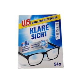 W5 Brillenputztücher, 54 Tücher pro Packung