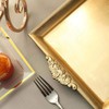 TABLECLOTHSFACTORY 2 PCS - Gold 10" Square Decorative Plastic Serving