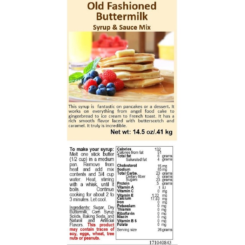The Prepared Pantry Old Fashioned Buttermilk Syrup Mix
