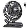 HONYIN 720° Rotation Small Desk & Clip on Fan with