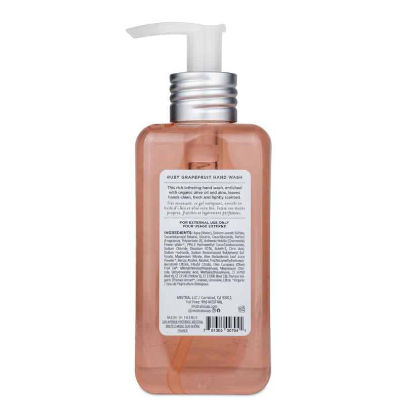 Mistral Classics Hand Wash, Ruby Grapefruit, 10 Oz.