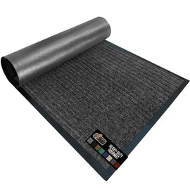 Gorilla Grip Original Low Profile Rubber Door Mat, 72x48, Heavy Duty, Durable Doormat for Indoor and Outdoor, Waterproof, Easy Clean, Home Rug Mats for Entry, Patio, Busy Areas, Gray