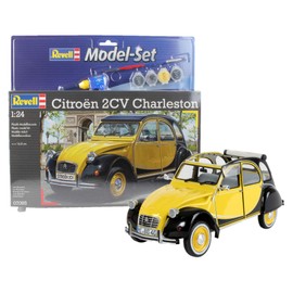 Revell Modellbausatz Auto 1:24 - Citroen 2CV Ente Charleston im Maßstab 1:24, Level 4, originalgetreue Nachbildung mit vielen Details, , Model Set mit Basiszubehör, 67095