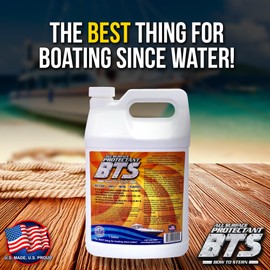 Bow To Stern BTS Marine Multi-Surface UV Protection Boat Spray for Vinyl, Gel-Coat, Leather, Plastic and Rubber | Water Repellent Surface Reduces Oxidation Process – 1 Gallon