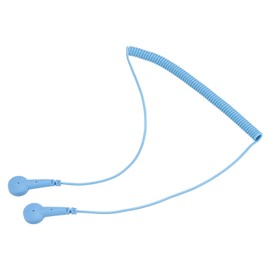 sourcing map ESD Grounding Cable Cord 180cm/71 Inch Long,Anti-Static Ground Wire Cable Double Buckle for Eliminate Conductor Electrostatic,Pack of 1(Blue)