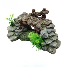 Aquarium Decor, Betta Fish Tank Accessories with Plants, Turtle Tank Decorations, Large Aquarium Ornaments, Fish Hideout, Decorative Accessories for Freshwater & Saltwater Tanks (Tree cave)