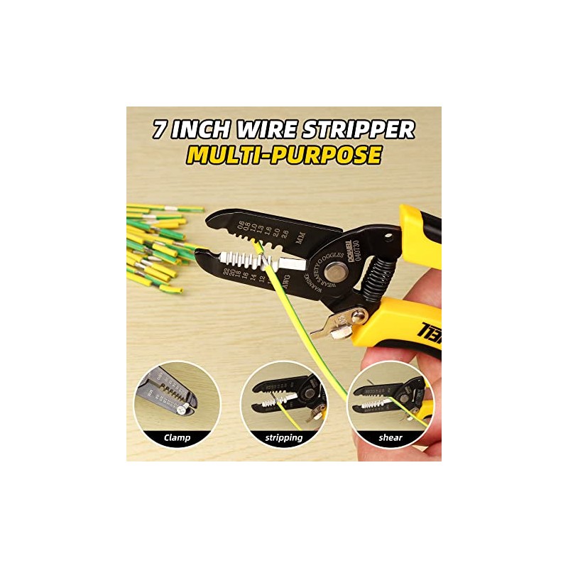 DOWELL 10-22 AWG Wire Stripper Cutter Wire Stripping Tool And