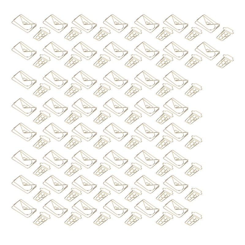 100Pcs Funny Planner Clips Anti Rust Electroplating Process Envelope Coffee
