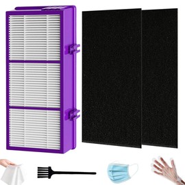 HAPF300AP Filter Compatible with Holmes AER1 HAPF300AP-U4, Bionaire BAP260 BAP815 BAP825 BAP9200, 1 True HEPA + 2 Carbon Pre Filters, Performance Plus Replacement (Purple)