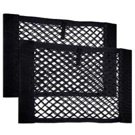 Vicera Cargo Storage Mesh Net - Net Pocket for Cars, RVs, and Campers - Universal Fit and Durable Elastic Netting for Trunks • 24x10 inches Set of 2
