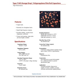 Orange Drop Guitar Tone Capacitor | .022uF 400V | 716P (1 Pack)