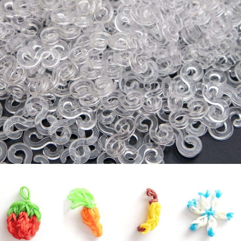Creammuffin White S Clip for Loom Rubber Band for DIY