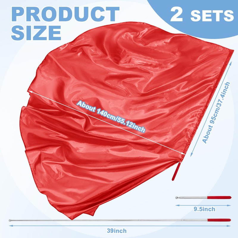 Jetec 2 Pcs 55" Worship Flags for Dance Church Praise