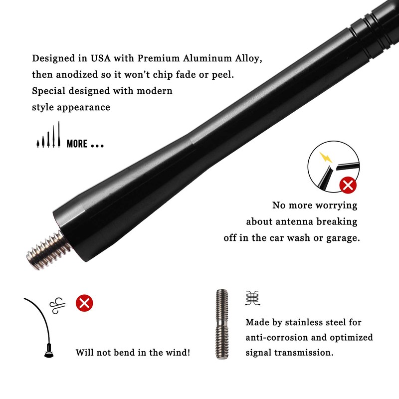JAPower Replacement Antenna Compatible with Nissan Titan 2019 | 5.25
