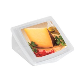 BRICOMIRAS Cheese box for storing cheese made of BPA-free polypropylene plastic | Measures 13 x 13 cm | Container for storing cheese in the fridge conveniently and safely | BPA FREE (1 cheese bowl)