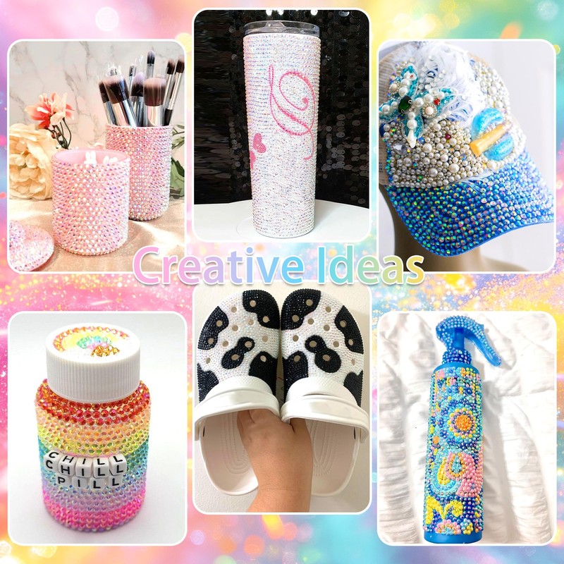 30000Pcs Resin Jelly Rhinestones with Tool Bedazzling Kit 3MM Diamond