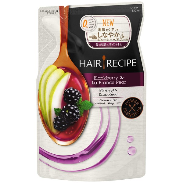 Hair Recipe Shampoo Blackberry & La France Strength Recipe Refill, 11.2 fl oz (330 ml)