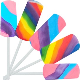 Fruidles Paddle Rainbow Swirl Lollipop, Mixed Fruit Flavor, Individually Wrapped, NET WT. 0.44oz (12g) Sucker (6-Pack)