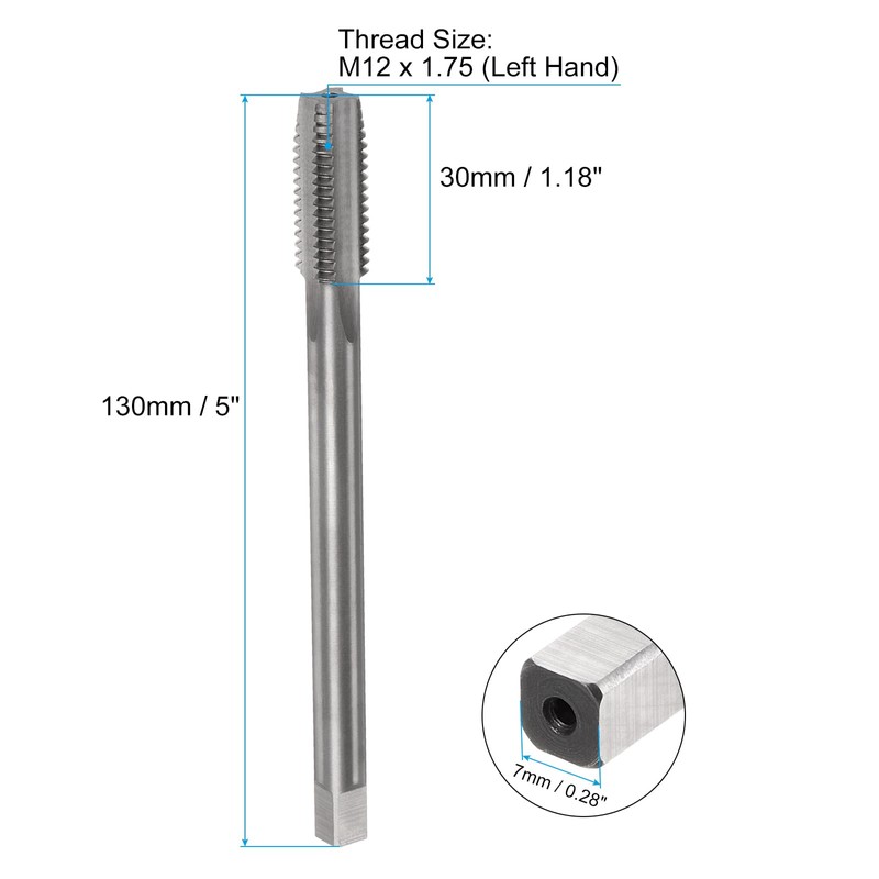 QUARKZMAN Metric Tap M12 x 1.75 H2 Left Hand Thread