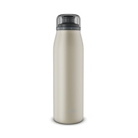 alfi ISO BOTTLE 500 ml, Beige, Insulated Drinking Bottle Made of Stainless Steel, Completely Tight Screw Cap, Keeps Hot for 12 Hours, Cold for 24 Hours, Carbonated Drinking Bottle, BPA-Free