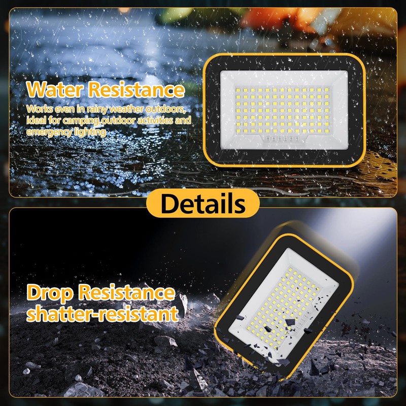 2 Pack Portable LED Work Light with Stand, T-SUNUS Super