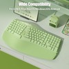 TISHLED Bow Split Ergonomic Keyboard Wireless with Cushioned Wrist &