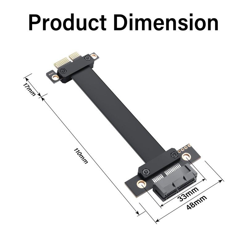 SinLoon PCIe 4.0 X1 Riser Cable 180 Degree PCI-E 1X
