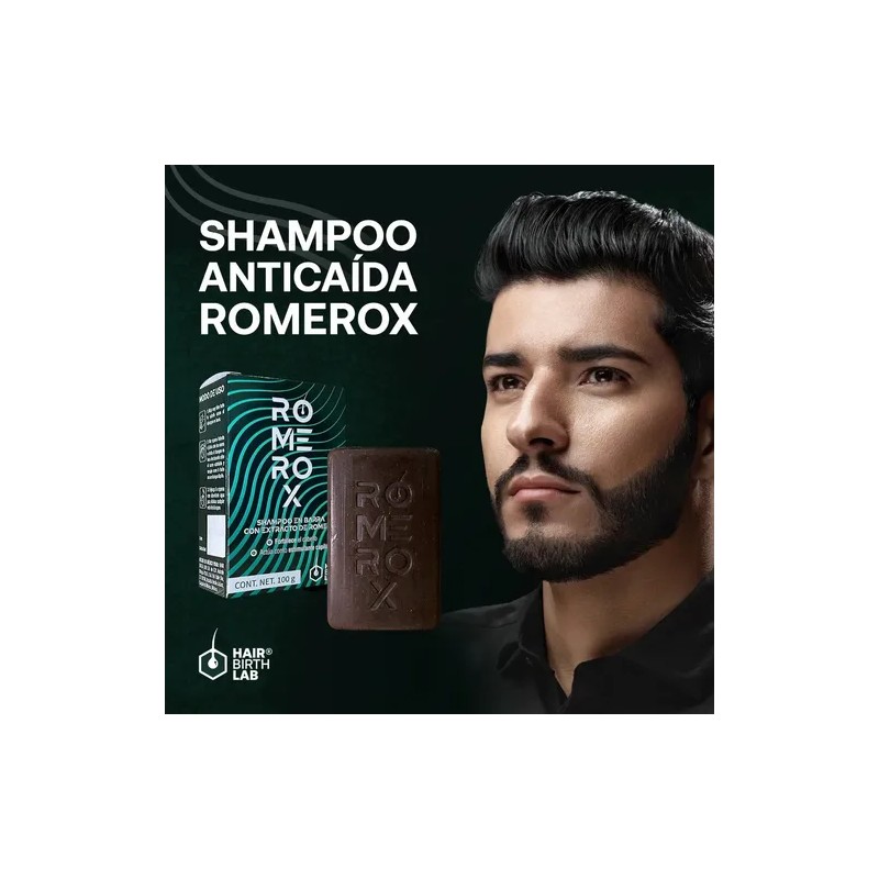 Pack 2 Shampoo Anticaída Romerox Tratamiento Cabello Barba