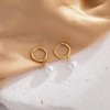 Gold Hoop Dangle Earrings for Women Trendy Gold Huggie Earrings