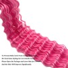 Pink Curly Wavy Braiding Hair Pre Stretched Deep Water Wave
