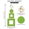 GELVTIC Large Clip On Dangle Earrings for Women Genuine Leather