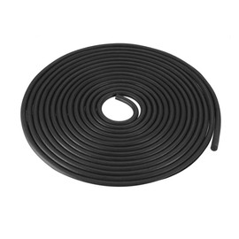 sourcing map Foam Rubber Seal Weather Strip 5mm Diameter 5 Meters Long Black