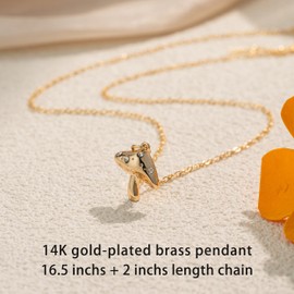 OBSUN Mushroom Necklace Motivational Gifts for Women Golden Mushroom Jewelry Accessories (Mushroom)