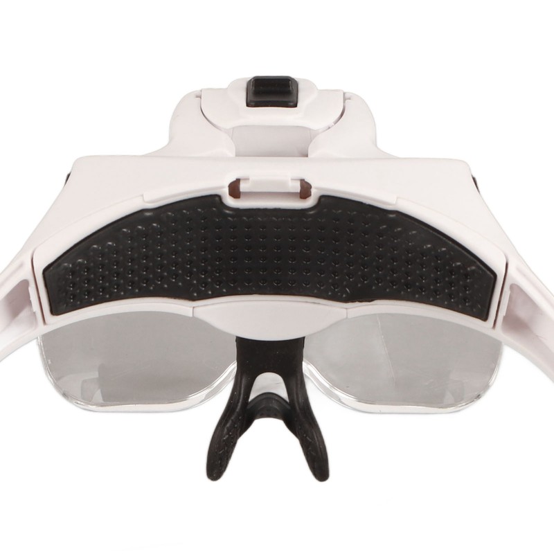 Head Mounted Magnifying Glass 2pcs LED Light Adjustable Rechargeable Headband