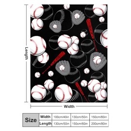Super Soft Soccer Blanket Lightweight Cozy 3D Printed Flannel Baseball Basketball Throw Blankets for Sport Fans Kids Adults Gifts 80"x60"