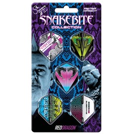RED DRAGON Snakebite Hardcore Dart Flight Collection 5 Sets Per Pack (15 Flights in Total)