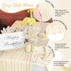 Ivory Boho Cheesecloth Table Runner 12 Pack 17x108 Inch Sheer