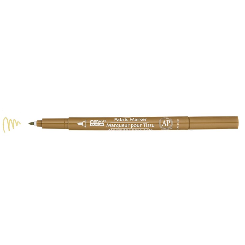Uchida 522-C-27 Marvy Fine Point Fabric Marker, Khaki