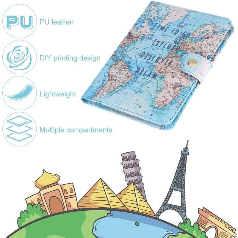Portaholders, Funda Ligera para Documentos De Viaje, Funda De Pasaporte