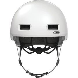 ABUS city helmet Skurb ACE - stylish bike helmet for everyday use, skating, BMX riding or longboarding - silver white, size L