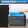 DEVAISE 3 Drawer Mobile File Cabinet with Lock, Under Desk