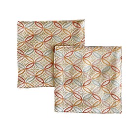 Golden Brocade Coaster [Cloisonne Beige] 2 Piece Set, Gold Brocade, Nishijin Textile, Japanese Pattern, Japanese Style, Kyoto, Kinoran, Gold Orchid, Beige