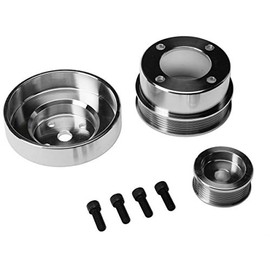 SR Performance Underdrive Pulleys; Polished Compatible with 86-93 5.0L Mustang