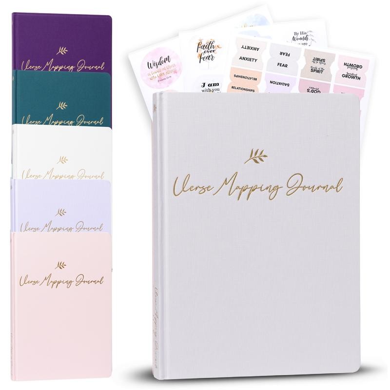 Linen Bible Verse Mapping Journal with Beautiful Gift Box -